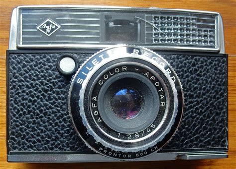 AGFA SILETTE RECORD 35mm FILM CAMERA 45mm f2.8 COLOR-APOTAR - Vintage Cameras