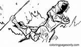 Primal Spear With Fang Coloring Page  Free Printable Pages sketch template