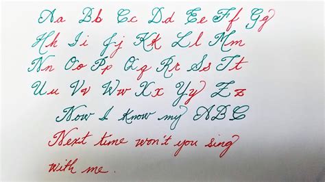 Cursive Writing ABC - YouTube