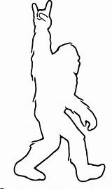 Bigfoot Sasquatch Coloring Pages Sketch Page sketch template