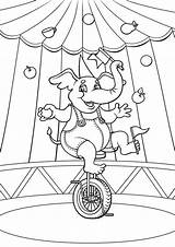 Circus Scene Coloring Pages sketch template