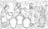 Jesus turns water into wine coloring Page – Artofit sketch template