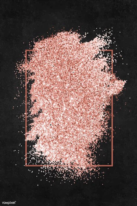 Pink gold glitter with a brownish red rhombus frame on a black background vector | free ima ...