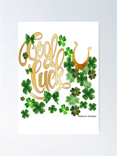 "good luck" Poster for Sale by aldona | Redbubble