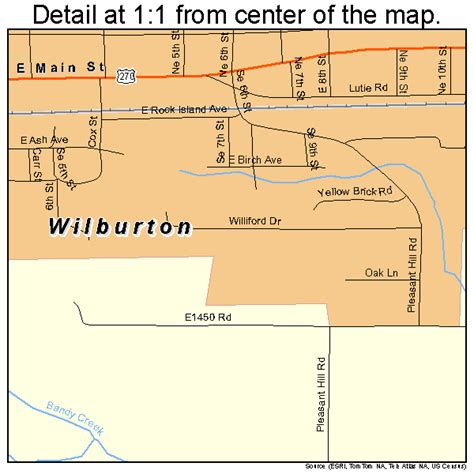 Wilburton Oklahoma Street Map 4081000