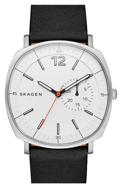 Skagen 'Rungsted' Leather Strap Watch, 40mm | Nordstrom