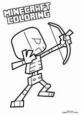 Minecraft Mutant Skeleton Coloring Pages sketch template