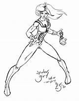 Spider Woman Coloring Pages sketch template