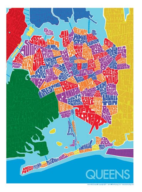 Queens Neighborhood Type Map | Etsy