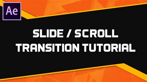 Simple Slide Transition in After Effects - Complete After Effects Tutorial - YouTube