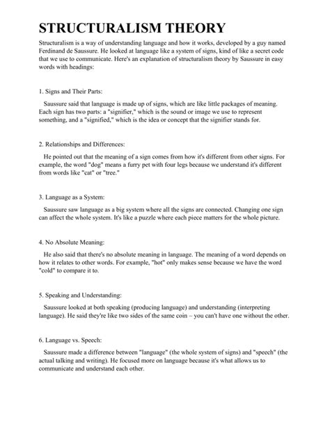 Structuralism Theory