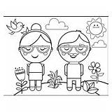 People And Places Coloring Pages sketch template