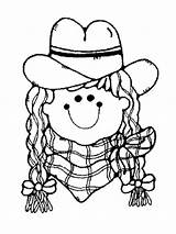 Cowgirl coloring pages sketch template