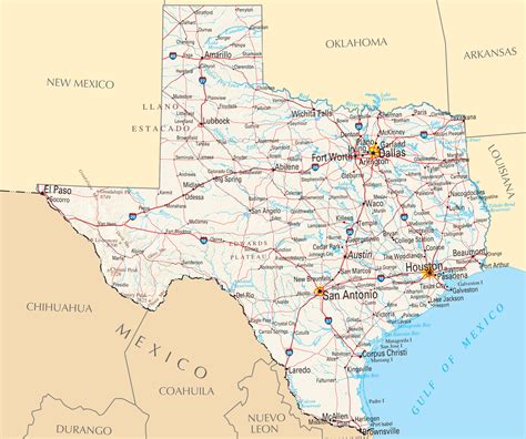 Texas Reference Map • Mapsof.net