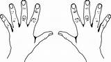 Ten Finger Hands Coloring Pages  Best Place To Color Hand coloring sketch template