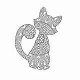 Cat Mandala coloring Page  Download Print Or Color Online For Free sketch template
