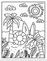 Simple Summer Coloring Page  Notability Gallery sketch template