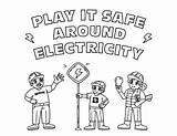 Electrical Safety Coloring Contest  Kaukauna Utilities sketch template