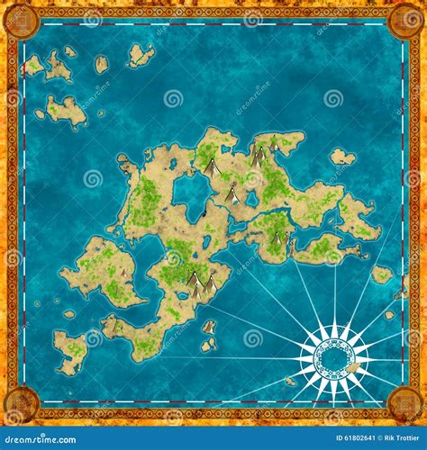 Old map islands stock illustration. Illustration of group - 61802641