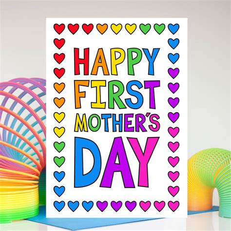 Happy First Mother's Day Card By Colour Their Day