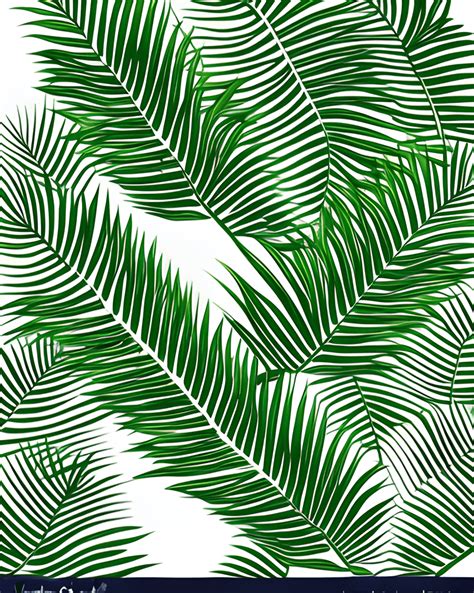 Green Palm Leaves Vector · Creative Fabrica