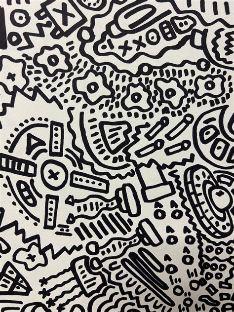 Doodle Art Drawing, Hand Drawn, Wall/living Room/office Decor - Etsy