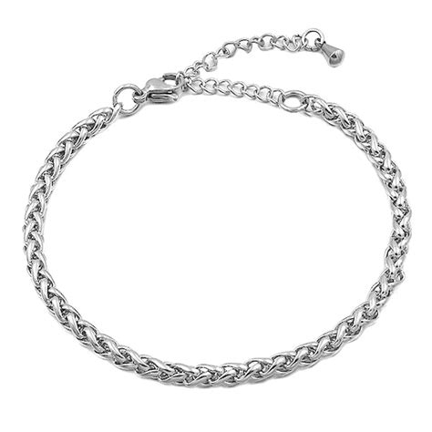 Silver Wheat Chain Anklet | Classy Women Collection