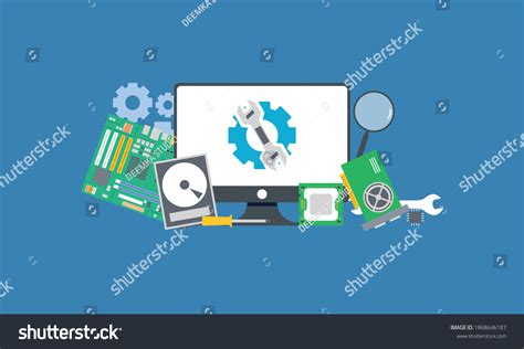 Flat Computer Engineering Concept Best Logo Stock Vector (Royalty Free) 1868646187 | Shutterstock