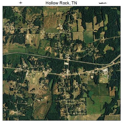 Aerial Photography Map of Hollow Rock, TN Tennessee