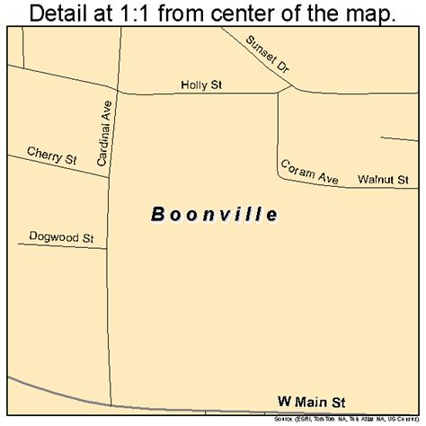 Boonville North Carolina Street Map 3707140