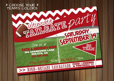 Tailgate Party Invitation Template Awesome Football Ticket Birthday ...