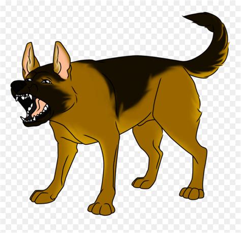 Snarling Dog Clipart Png Snarling German Shepherd Clipart - Cartoon ...