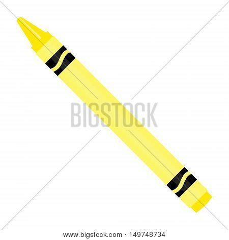 Yellow Crayon Vector Vector & Photo (Free Trial) | Bigstock