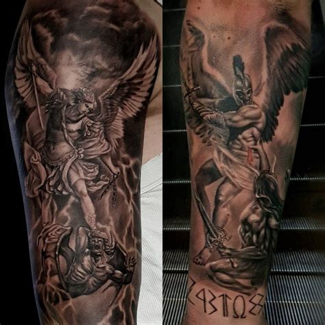 Angels Vs Demons Tattoo Sleeve