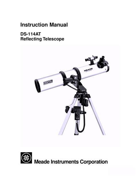 PDF manual for Meade Telescope DS-114