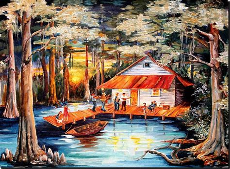 Cajun Cabin | Louisiana art prints, Swamp art, Swamp painting