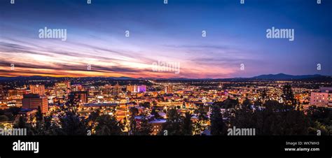 Panoramic View Spokane Washington Downtown City Skyline Stock Photo - Alamy