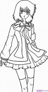 Anime Vampire Girl Coloring Pages  Coloring Home sketch template