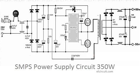 350W SMPS Power Supply Circuit - Electronic Circuit