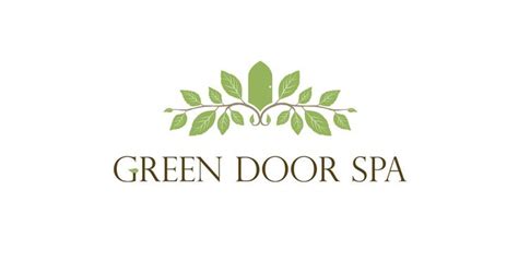 Green door, Spa logo design, Spa