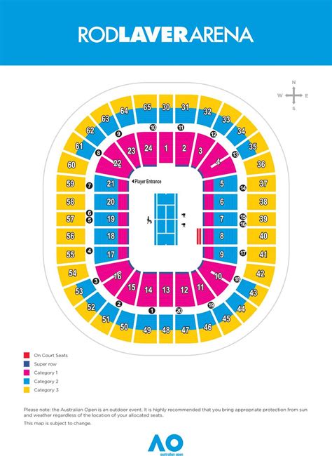 Australian open venue map - Map of Australian open venue (Australia and ...