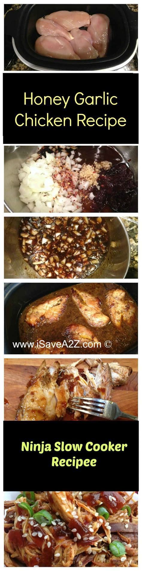 Honey Garlic Chicken Recipe made in my Ninja Slow Cooker - iSaveA2Z.com