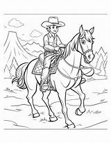 Free Printable Cowboy Coloring Pages sketch template