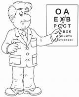 Eye Doctor Coloring Page sketch template