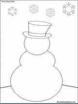 Blank Snowman Coloring Page sketch template