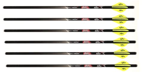 Excalibur Quill 16.5" Carbon Crossbow Arrows - 6 Pack by Black Eagle ...