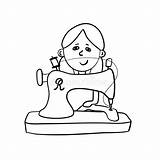 Dressmaker Clipart Black And White sketch template