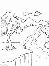 Printable River coloring page sketch template