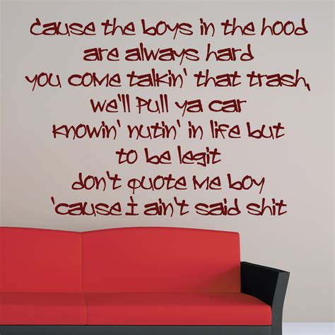 NWA - Hip-Hop/ Rap - Song Lyrics - Wall Quotes