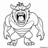 Fierce Monster Roaring Coloring Page  Pagescom sketch template